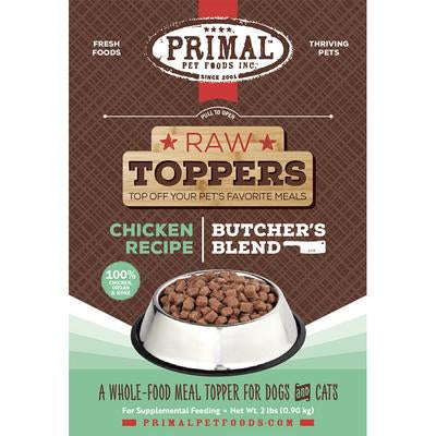 Primal Frozen Butcher's Blend Chicken Topper for Dogs & Cats - 2 lb