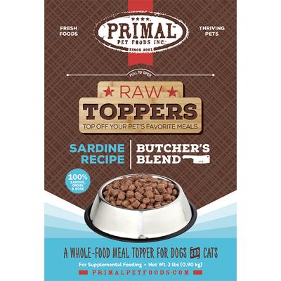Primal Raw Toppers Butcher's Blend Sardine Recipe Dog & Cat Food Topper - 2 lb Bag