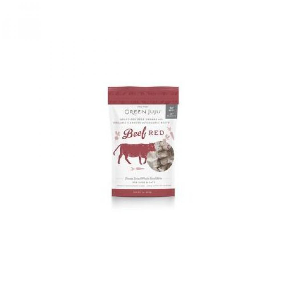 Green Juju Freeze Dried Beef Red Dog & Cat Food Topper, 3 oz