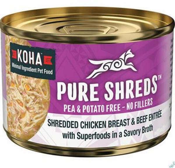 63902312 5.5 oz Grain Free Shredded Chicken & Beef Dog Food
