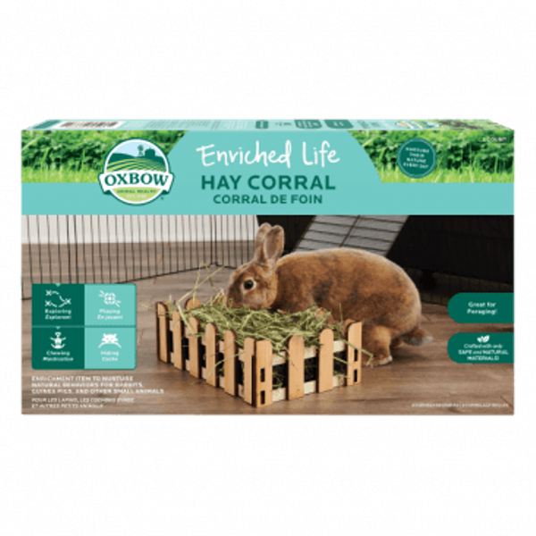 Oxbow Enriched Life Hay Corral Small Animal Feeder