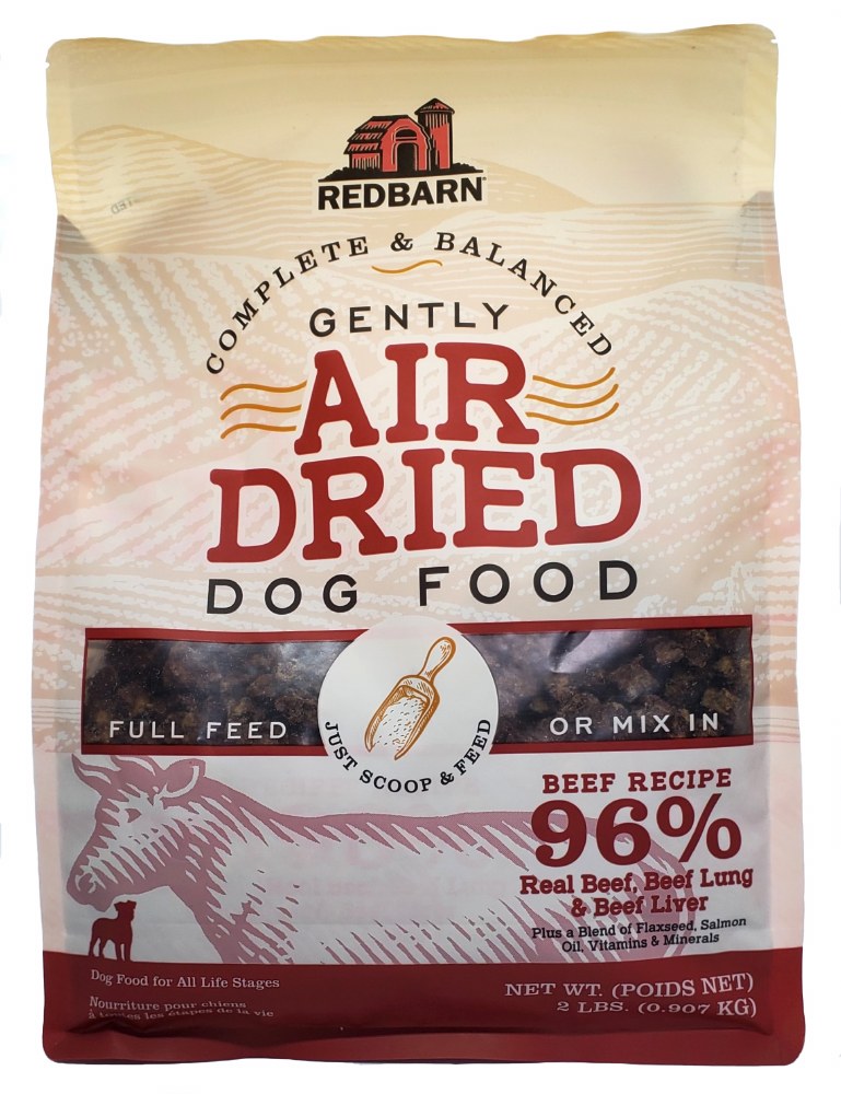 Redbarn Air Dried Beef Recipe Dog Food, 2 lb Bag, Grain-Free