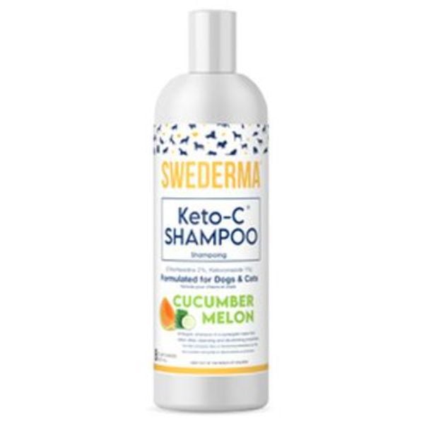 Swederma Keto-C Shampoo for Dogs & Cats - Therapeutic, Cucumber Melon Scent, 8 oz