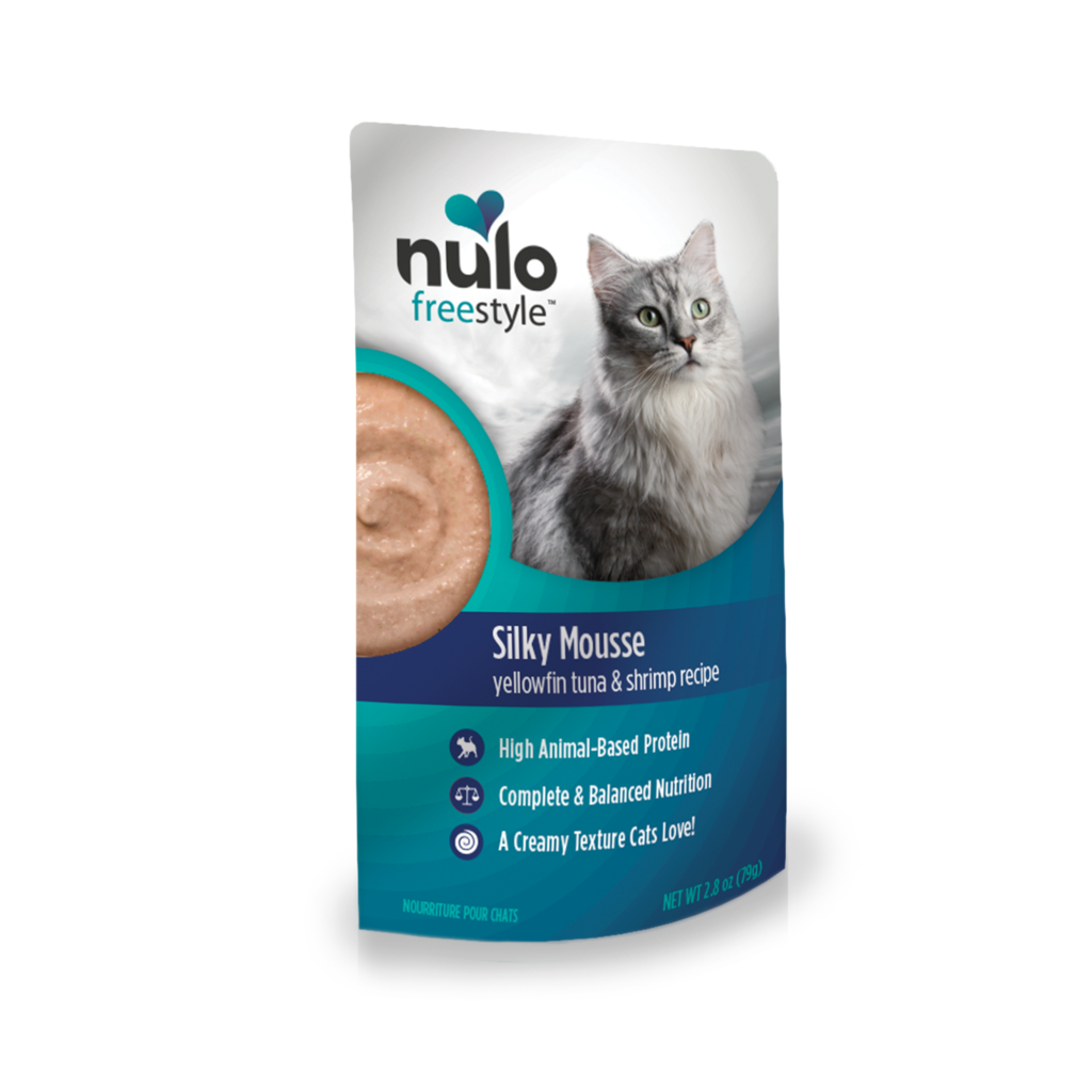 Nulo Freestyle Silky Mousse Cat Food, Tuna & Shrimp Recipe, Grain-Free, 2.8 oz Pouch