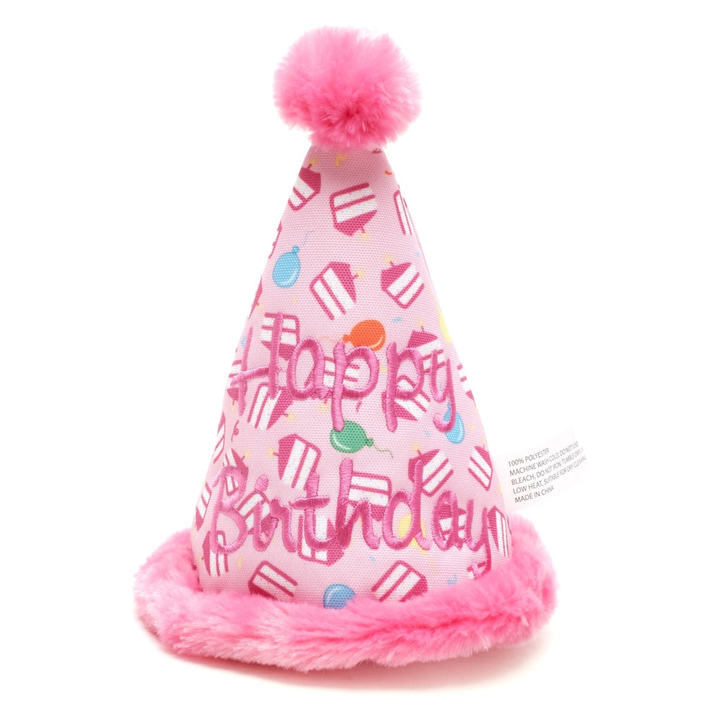96209551 Birthday Hat Dog Toy, Pink