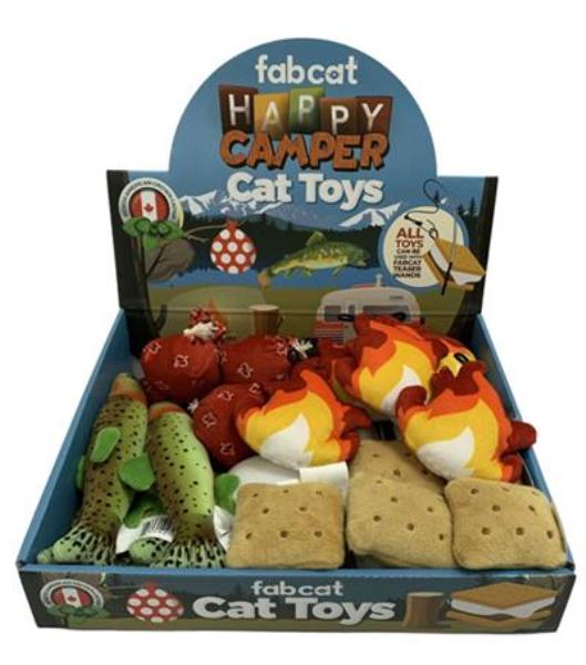 Fabcat Happy Camper Cat Toy Assortment - 25 Piece Display