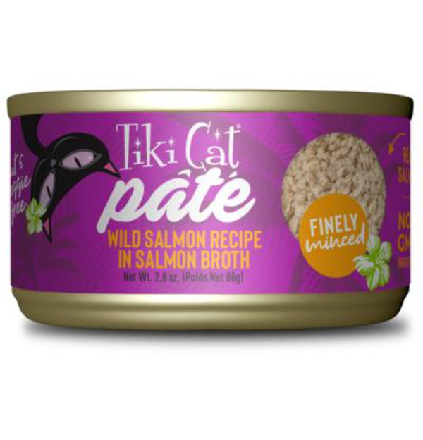 Tiki Cat Luau Pâté Wet Cat Food, Salmon, 2.8 oz Can
