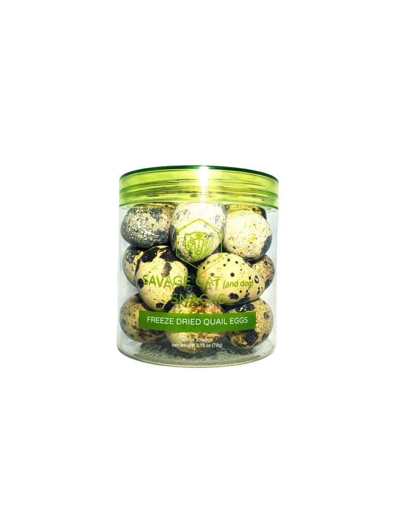 Savage Cat Freeze-Dried Quail Eggs - Dog & Cat Treats - 2.75 oz
