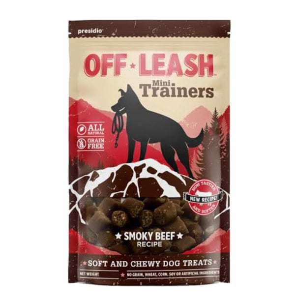 Off-Leash Mini Trainers Smoky Beef Dog Treats, 12 oz Grain Free