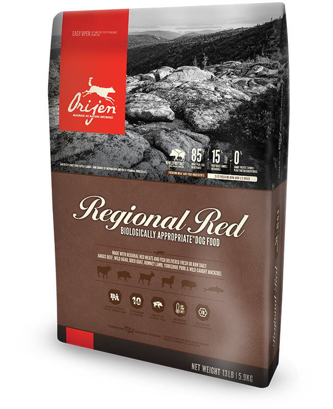 ORIJEN Regional Red Grain-Free Dry Dog Food, 4.5 lb Bag - High Protein, Red Meat Recipe