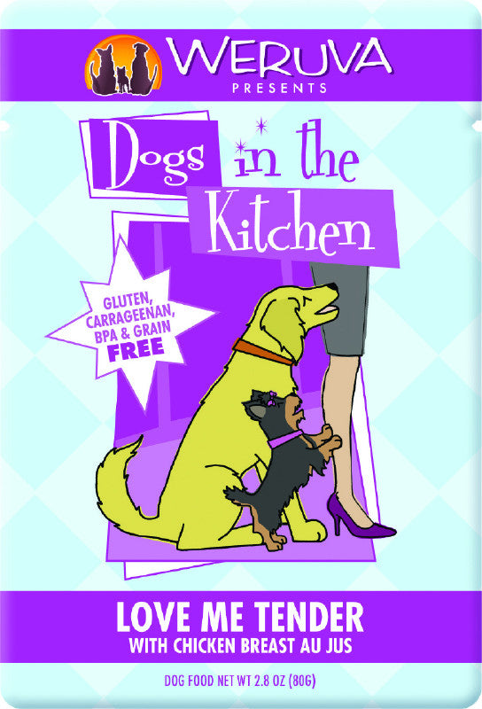 Weruva Dogs in the Kitchen Love Me Tndr Chicken, 2.8 oz Pouch (12-Pack Available)