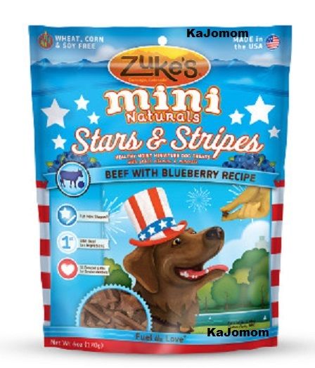 Fresh Zukes Mini Naturals Dog Treats Chews Stars & Stripe...