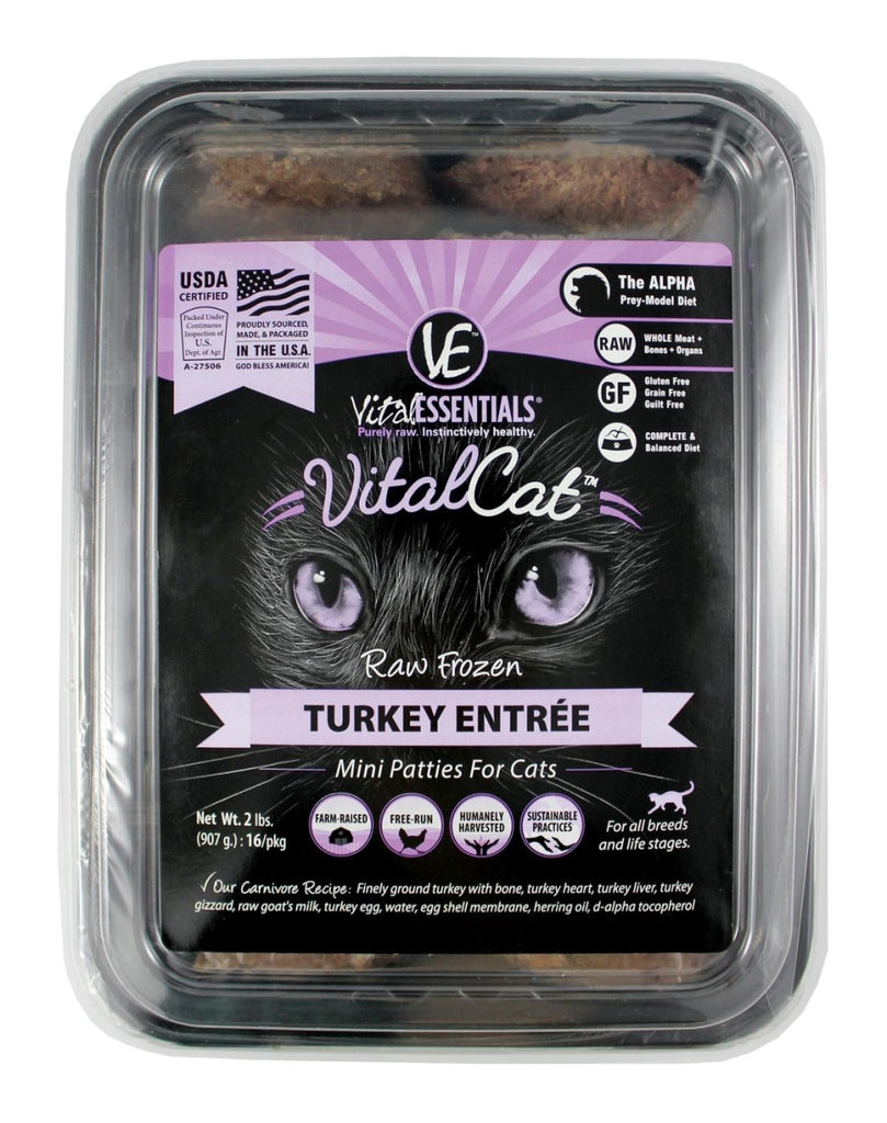 Vital Essentials 93203906 2 lbs Frozen Turkey Mini Pattie...