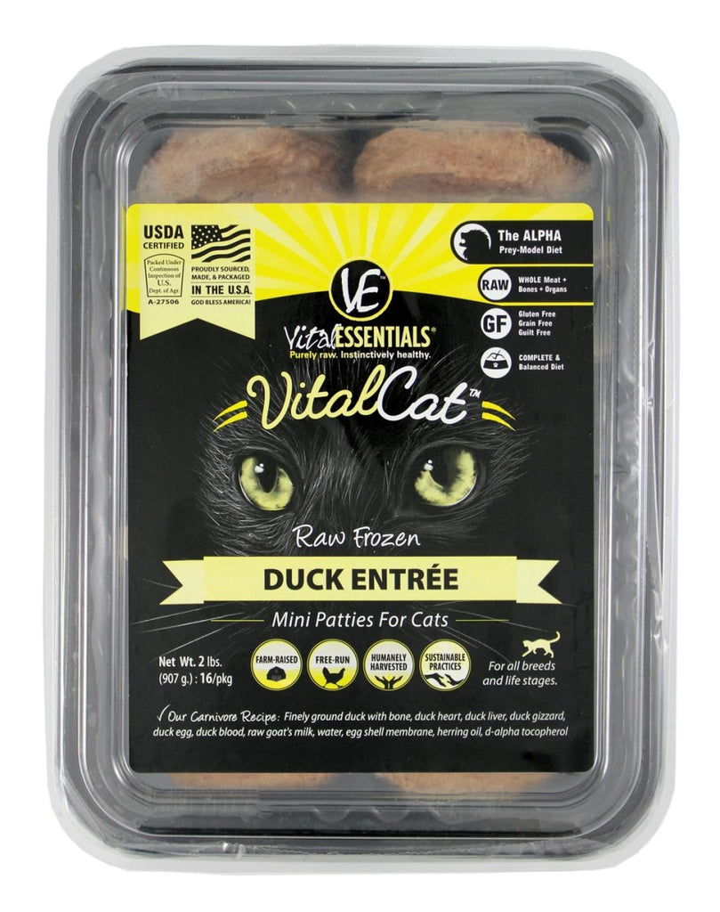 Vital Essentials 93203907 2 lbs Frozen Duck Mini Patties ...