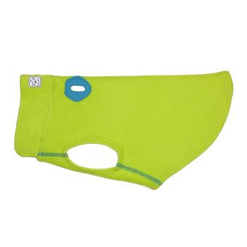 RC Pet Products Baseline Dog Fleece Coat - Lime/Teal, Size 28