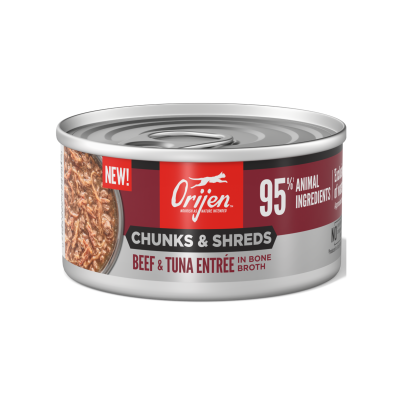 ORIJEN Chunks Beef & Tuna Entree Wet Cat Food, 3 oz.