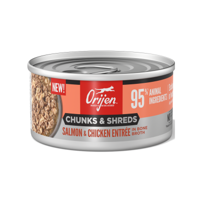 ORIJEN Chunks Salmon & Chicken Entree Wet Cat Food, 3 oz.