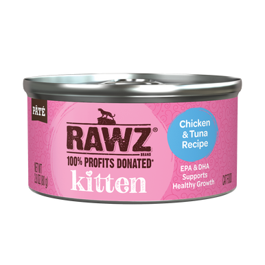 Rawz Kitten Beef & Beef Liver Canned Wet Cat Food, 2.8 oz