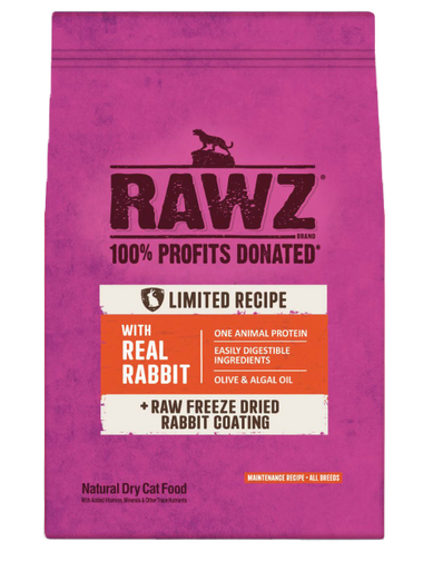 Rawz Limited Ingredient Diet Rabbit Recipe Dry Cat Food - 1.75 lb Bag