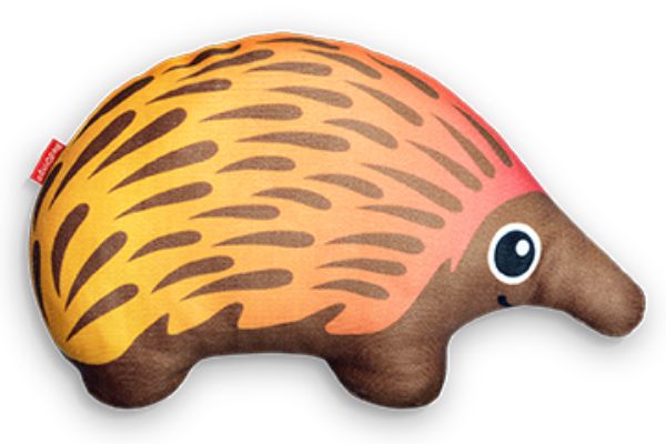 Red Dingo Durables Echidna Dog Toy - Durable Plush, Squeaky, 9.3"