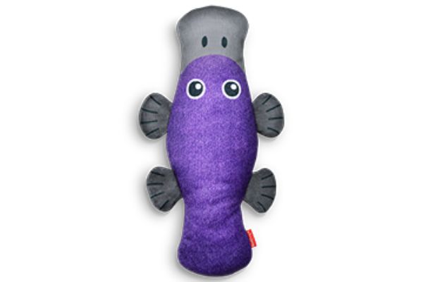 Red Dingo DURABLES Flat Platypus Dog Toy - Purple, Non-Toxic, Durable Plush