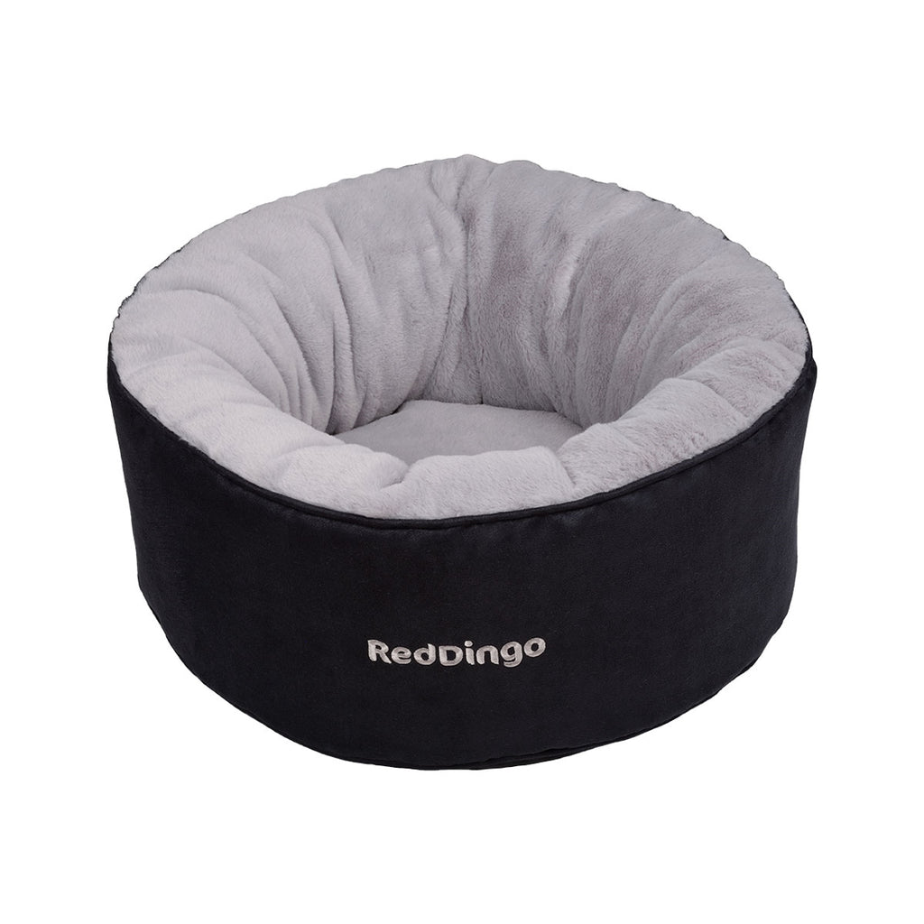 Red Dingo Premium Cat Bed - Black (CB-MF-BB) Microfibre Suede & Plush Interior