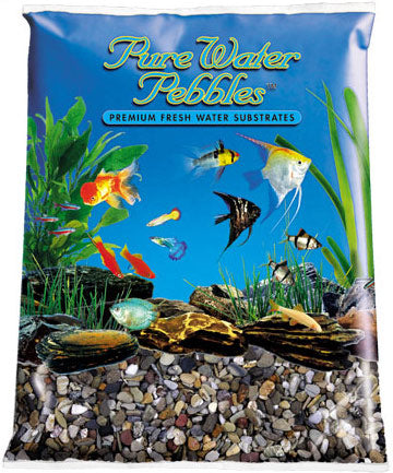 Pure Water Pebbles River Jack Aquarium Gravel - Natural Freshwater Substrate - 5 lbs