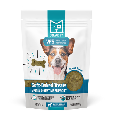 SquarePet VFS Canine Skin & Digestive Support Dog Treats, 6 oz
