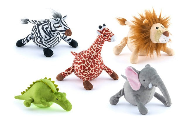 P.L.A.Y. Safari Elephant Dog Toy - Plush Squeaky Toy for Dogs