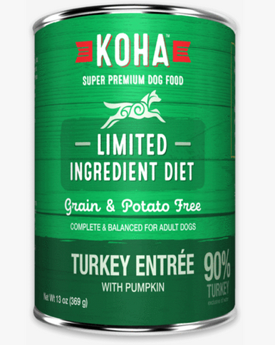 KOHA Limited Ingredient Diet (LID) Turkey Entrée Wet Dog Food, 13.2 oz Can