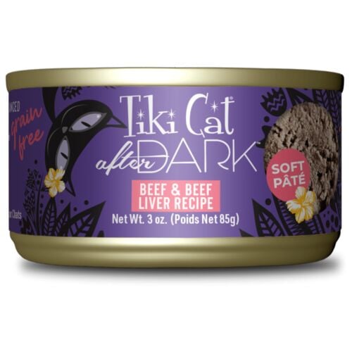 Tiki Cat After Dark Pate Wet Cat Food - Beef & Beef Liver - 3 oz Can