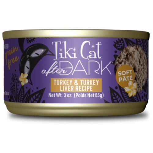 Tiki Cat After Dark Turkey & Turkey Liver Pate Wet Cat Food, 3 oz.