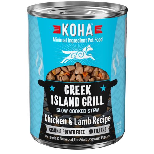 Koha Dog Grain Free Greek Island Grill Stew Wet Food, 12.7 oz Can