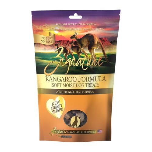 Zignature Kangaroo Soft Moist Dog Treats - Limited Ingredient, Grain-Free, 4 oz