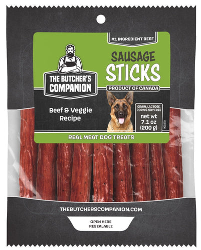 Butcher's Companion Beef & Veggie Recipe Sausage Sticks Dog Treats - 7.1 oz / 8.8 oz