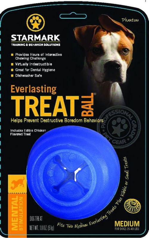 Starmark Everlasting Treat Ball - Medium Dog Toy - Treat Dispensing Chew Ball