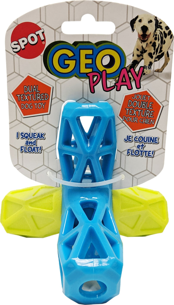 SPOT Geo Play Dual Texture Dog Toy Jack