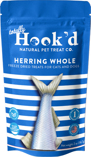 Totally Hooked Fresh Freeze Dried Whole Herring 2oz - Dog & Cat Treats