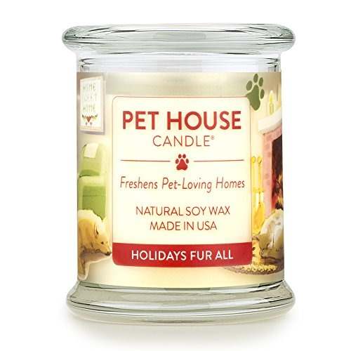 Pet House Candle Holidays Fur All 9 oz - Pet Odor Eliminating Soy Candle
