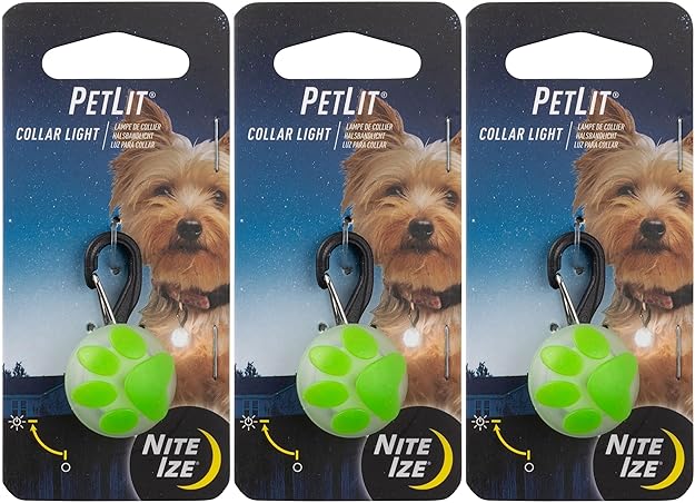 Nite Ize 147595 Pet Lit LED Paw Stylish Safety Collar Lig...