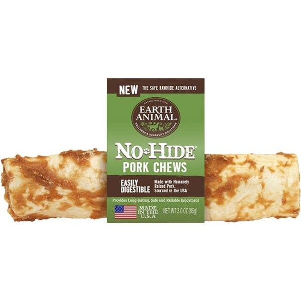 Earth Animal No-Hide Pork Chew - 7 Inch Dog Treat - Rawhide Alternative
