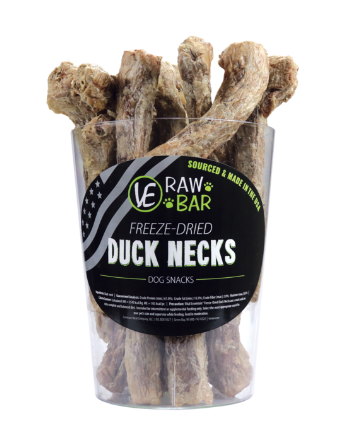 Vital Essentials Freeze-Dried Duck Necks Dog Treats, Raw Bar Single Ingredient Chews