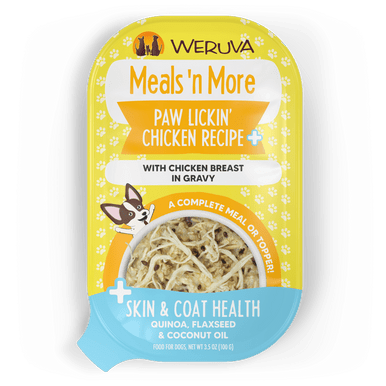 Weruva Meals 'n More Paw Lickin' Chicken with Chicken Breast in Gravy Wet Dog Food, 3.5 oz.