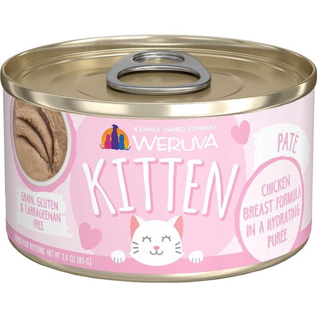 Weruva Kitten Chicken Breast Puree Wet Cat Food, 3 oz Can