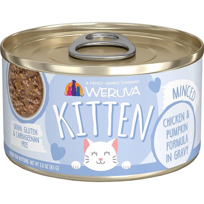 Weruva Kitten Chicken & Pumpkin in Gravy Wet Cat Food, 3 oz Can