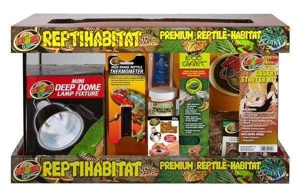 Zoo Med ReptiHabitat Desert Starter Kit - 10 Gallon Terrarium Reptile Kit