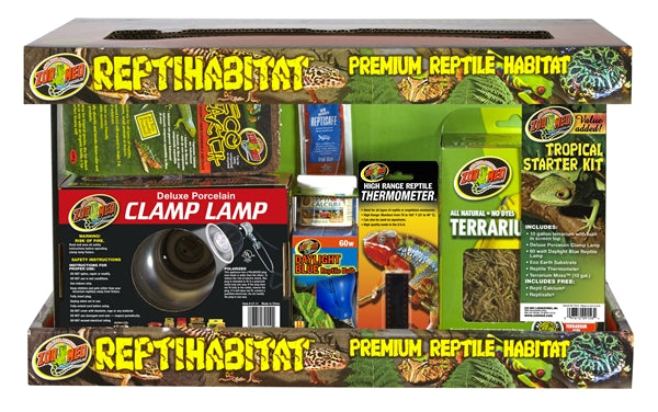 Zoo Med ReptiHabitat Tropical Starter Kit - 10 Gallon Terrarium
