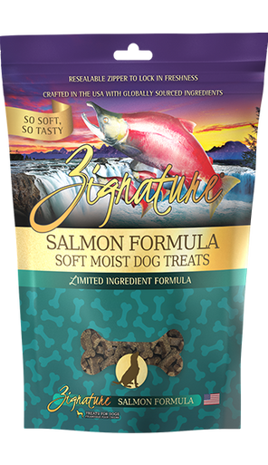 Zignature Salmon Soft Moist Dog Treats - Grain Free, Limited Ingredient, 4 oz