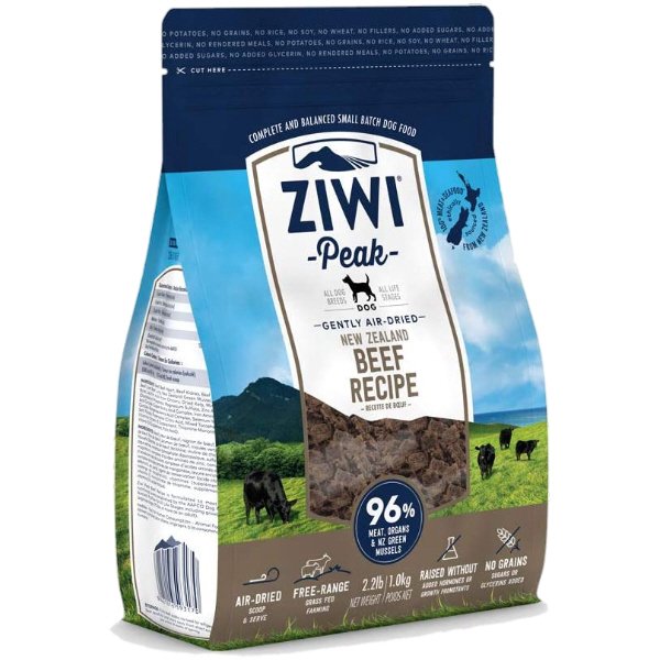 Ziwi Peak Beef Grain-Free Air-Dried Dog Food, 2.2 lb