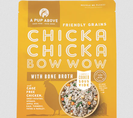 A Pup Above Chicka Chicka Bow Wow Gently Cooked Dog Food - Chicken, Spinach, Apple Recipe - 7 lb Bag